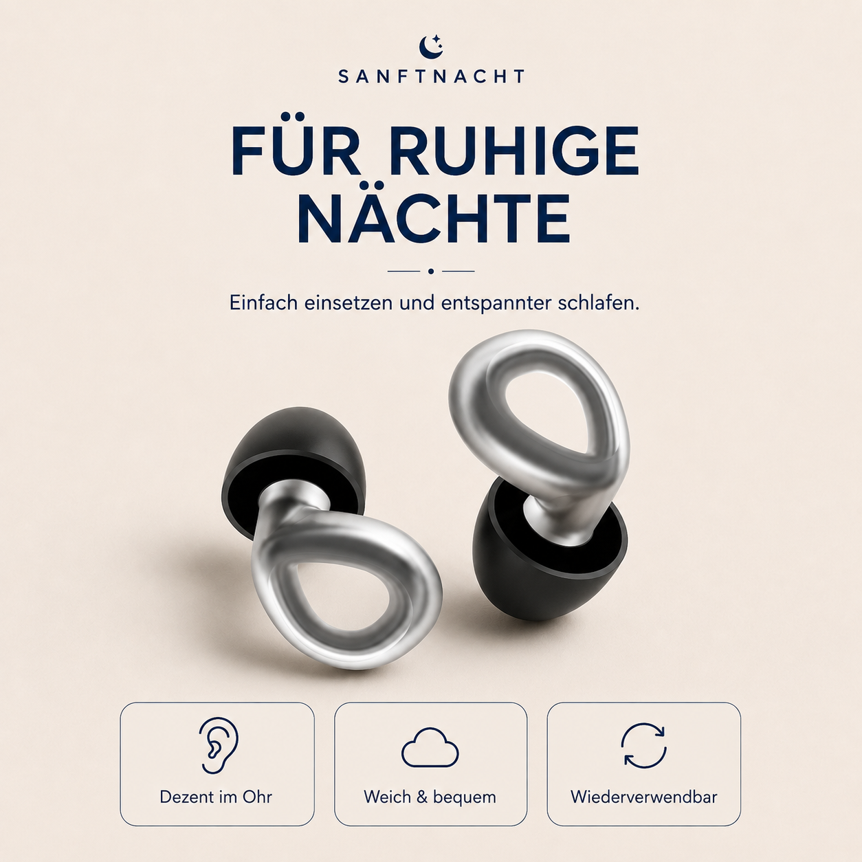 Sanftnacht Quiet – Reusable Earplugs
