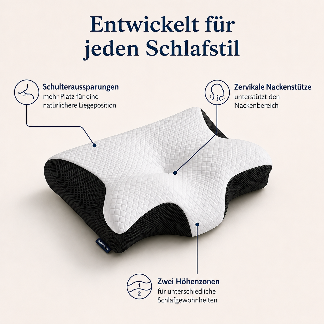 GentleNight Form – Ergonomic Sleeping Pillow