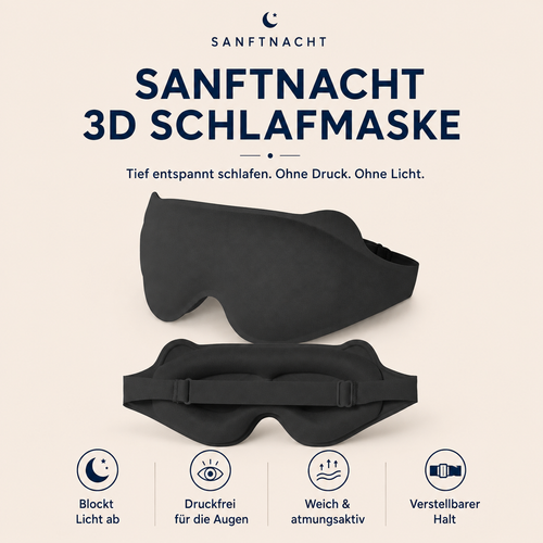 Sanftnacht Blackout – 3D-Schlafmaske